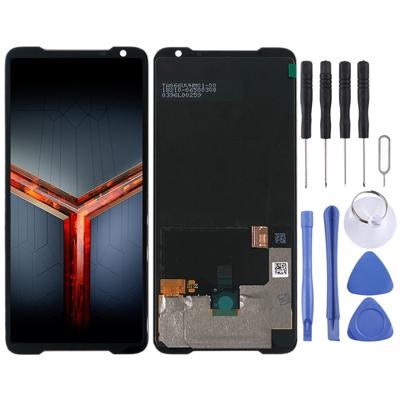AMOLED-materiaal LCD-scherm en digitizer volledige montage voor ASUS ROG Phone II ZS660KL (zwart)
