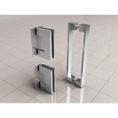 Wiesbaden Scharnierset en greep voor profielloze nisdeur chroom