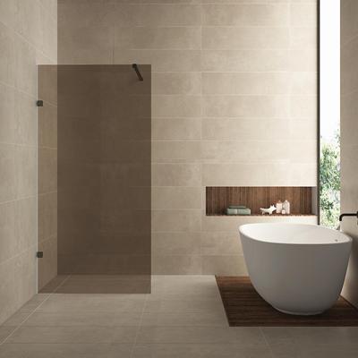 Inloopdouche Wiesbaden Less 100x200 cm 8 mm Nano Vintage Brons Glas Mat Zwart