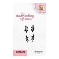 Nellie's Choice • mini clear stempels holly leaves - thumbnail