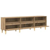 TV-kast artisanaal eikenkleurig 150 x 30 x 45 cm Bewerkt hout - thumbnail