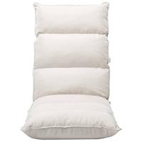 Vloerstoel inklapbaar stof crème - thumbnail