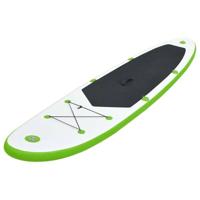 Stand-up paddleboard opblaasbaar groen en wit - thumbnail