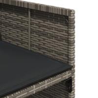 11-delige Tuinset met kussens poly rattan grijs - thumbnail