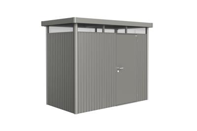 Biohort Highline H1 metalen tuinhuis 275x155x222 cm met enkele deur- Plat dak- Metaal- Biohort