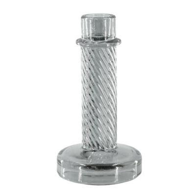 Housevitamin kandelaar twist rookglas grijs 15 cm | 24 stuks