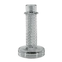 Housevitamin kandelaar twist rookglas grijs 15 cm | 24 stuks - thumbnail