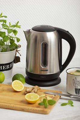 Mesko MS 1288 waterkoker 1,7 l 2200 W Zwart, Roestvrijstaal