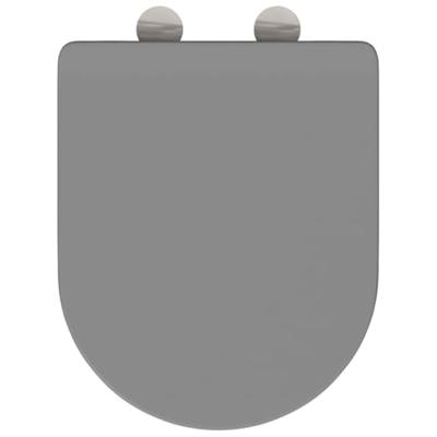 VidaXL Toiletzitting grijs 47 x 36 x 3,4 cm duroplast