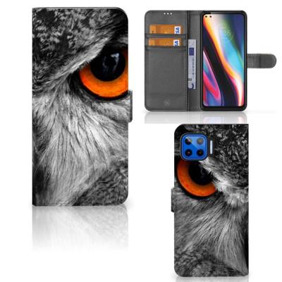 Motorola Moto G 5G Plus | Telefoonhoesje | Met pasjeshouder | Uil