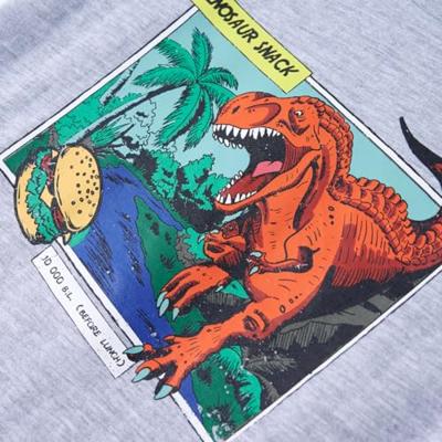 Kindershirt dinosaurusprint 116 grijs Kindershirt dinosaurusprint 116 grijs