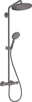 Doucheset Croma Select S 280 HansGrohe met Thermostaat 1 Jet en Raindance Handdouche Geborsteld Zwart Chroom - thumbnail