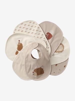 Set van 7 babyslabbetjes cappuccino