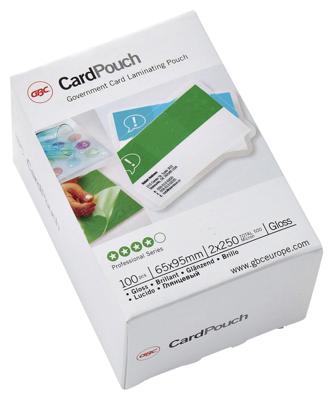 Lamineerhoes gbc governm card 65x95mm 2x250mic