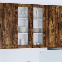 Keukenkast Gerookt eiken 80 x 31 x 100 cm Bewerkt hout - thumbnail