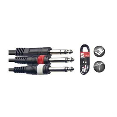 Stagg SYC3/PS2PE stereo jack 6.3 mm - 2x 6.3 mm mono 3m