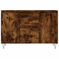 Dressoir 104x35x70 cm bewerkt hout gerookt eikenkleurig - thumbnail