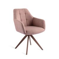 Jesper Home Draaibare Eetkamerstoel 'Noto' Turn Brown, kleur Vintage Rose - thumbnail