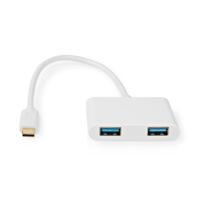 Nedis CCGP65960WT02 Usb-c 3.0-adapter Usb-c Male - 2x Usb-a Male 0,2 M - thumbnail
