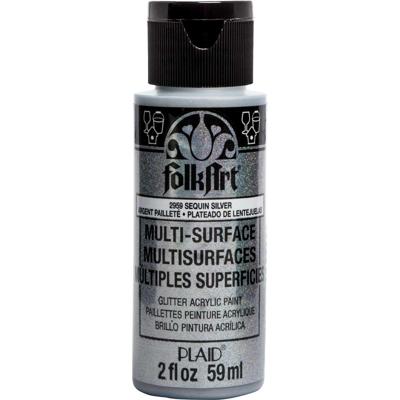 FolkArt • multi-surface glitter sequin silver 59ml