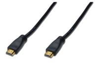 Digitus HDMI Aansluitkabel HDMI-A-stekker, HDMI-A-stekker 10.00 m Zwart AK-330105-100-S Vergulde steekcontacten HDMI-kabel - thumbnail