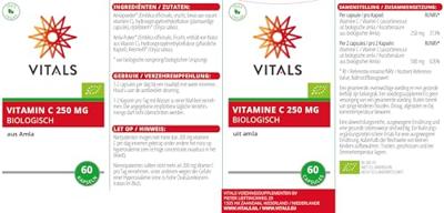 Vitamine C 250 MG - 60 capsules