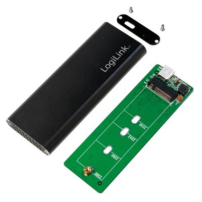 LogiLink UA0314 M.2 SDD-behuizing Zwart USB C