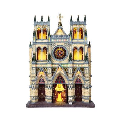 Lemax st. patrick&apos;s cathedral verlichte kerk 2009 - thumbnail