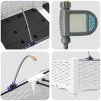 Tuin Bloempot 4 pcs Wit Staal - thumbnail