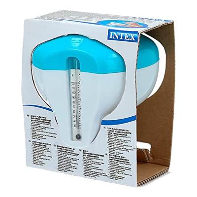 Intex 2-in-1 chloordrijver met thermometer