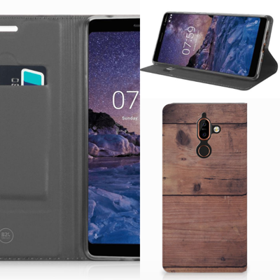 Nokia 7 Plus Book Wallet Case Old Wood Nokia 7 Plus Book Wallet Case Old Wood