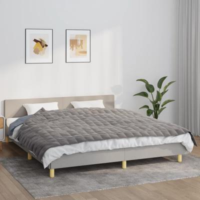 VidaXL Verzwaringsdeken 155x220 cm 11 kg stof grijs VidaXL Verzwaringsdeken 155x220 cm 11 kg stof grijs
