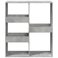 Boekenkast 100x33x135 cm bewerkt hout betongrijs - thumbnail