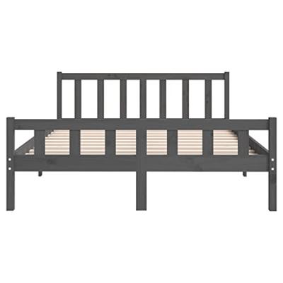 Bedframe massief hout grijs 120x200 cm Bedframe massief hout grijs 120x200 cm