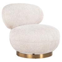 Richmond Draaifauteuil 'Jace' Chenille, kleur Crème - thumbnail