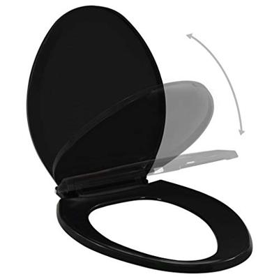 VidaXL Toiletbril soft-close met quick-release ontwerp zwart VidaXL Toiletbril soft-close met quick-release ontwerp zwart
