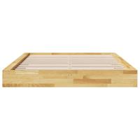 Bedframe zonder matras 160x200 cm massief hout eiken - thumbnail