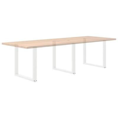 Eettafelpoten 3 st U-vormig 90x(72-73) cm staal wit