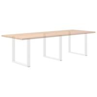 Eettafelpoten 3 st U-vormig 90x(72-73) cm staal wit - thumbnail