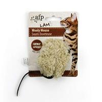 Afp wooly mouse lamswol met piep en catnip assorti - thumbnail