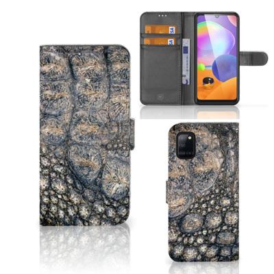 Samsung Galaxy A31 | Telefoonhoesje | Met pasjeshouder | Krokodillenprint Samsung Galaxy A31 | Telefoonhoesje | Met pasjeshouder | Krokodillenprint