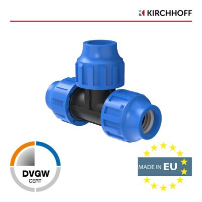 Kirchhoff PP T-stuk, 20 mm, klemkoppeling voor HDPE - 984844117
