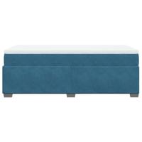 Boxspring met matras fluweel donkerblauw 90x190 cm - thumbnail