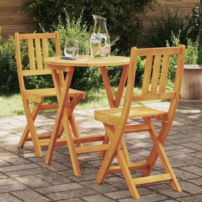 Bistroset 3 pcs Bruin Massief acaciahout