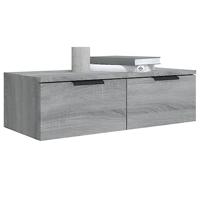 Wandkast 68x30x20 cm bewerkt hout grijs sonoma eikenkleurig - thumbnail