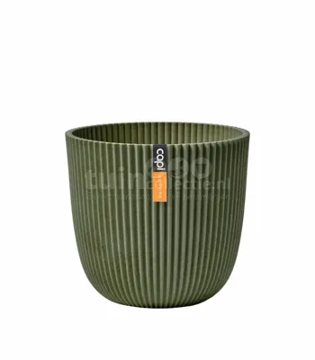 Capi Pot bol groove 13x12 - Gras Groen