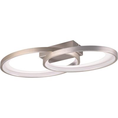 LED Plafondlamp Rond 25W Warm Wit 3000K Metaal Mat Nikkel