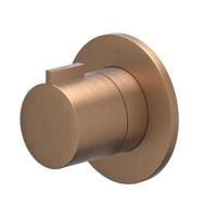 Afbouwdeel IVY Pact Inbouw Stopkraan Symmetry Met Rond Rozet Geborsteld Mat Koper PVD - thumbnail