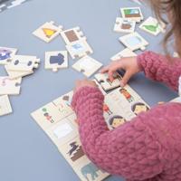 Bigjigs houten legpuzzel tegenstellingen, 32st. - thumbnail