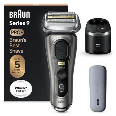 Braun Series 9 Pro+ 9575cc Wet & Dry Scheerapparaat met scheerblad Trimmer Metallic Braun Series 9 Pro+ 9575cc Wet & Dry Scheerapparaat met scheerblad Trimmer Metallic